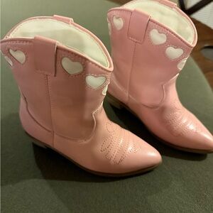 Pink Heart Kids Boots